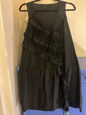 Banana Republic Black Shift Dress with Subtle Trim